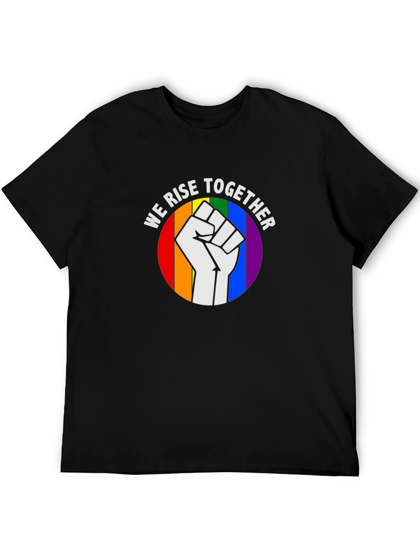We Rise Together Pride Fist T-Shirt