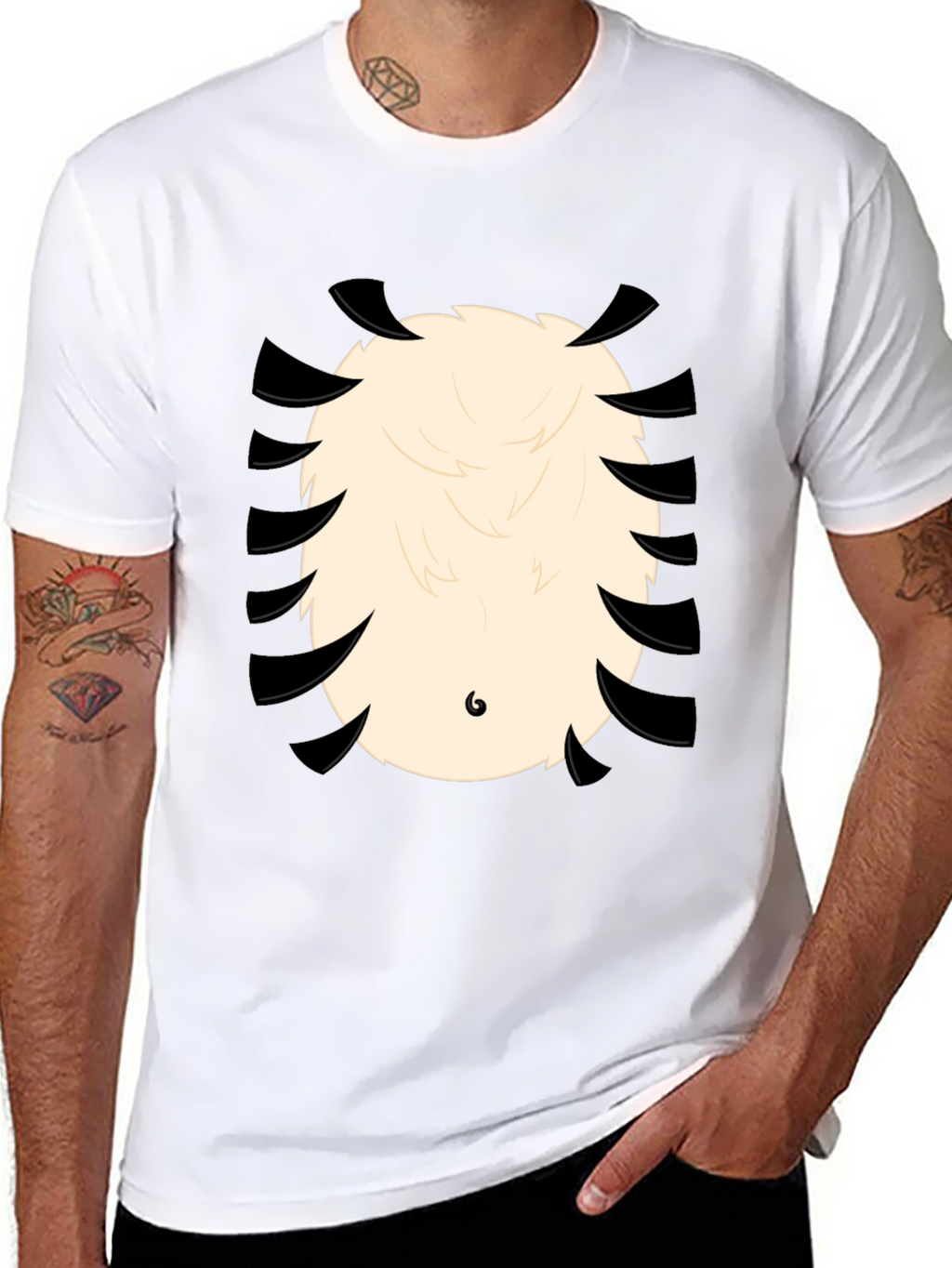 Funny Panda Bear T-Shirt - Cartoon Animal Belly Print