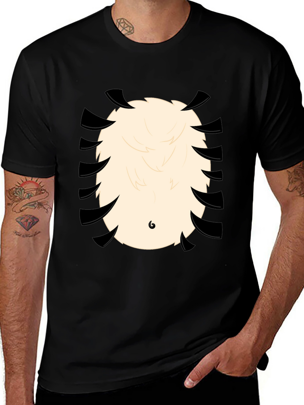 Funny Panda Bear T-Shirt - Cartoon Animal Belly Print