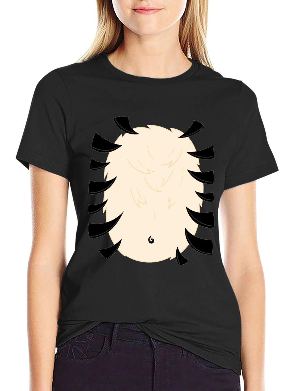 Funny Panda Bear T-Shirt - Cartoon Animal Belly Print