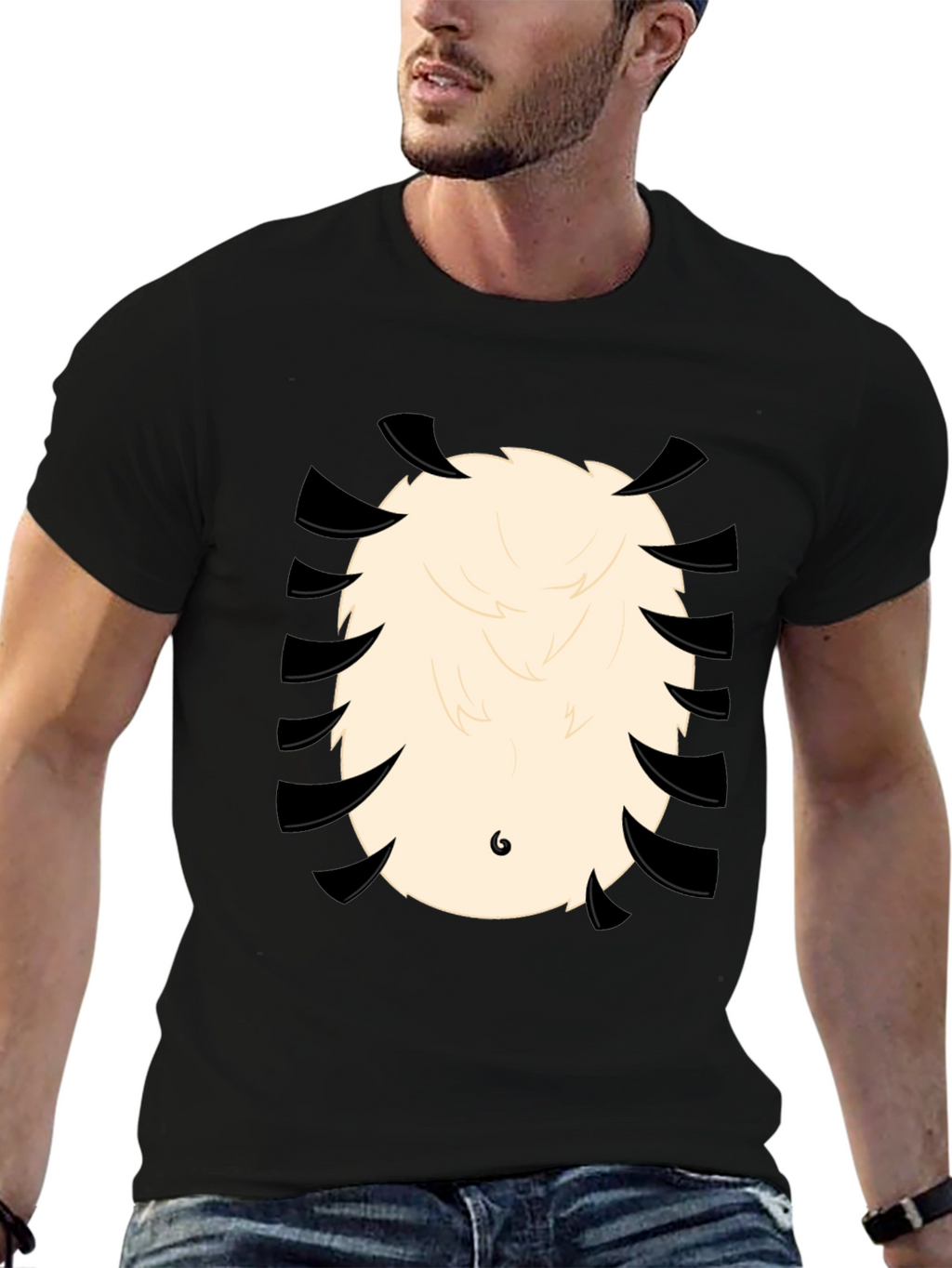 Funny Panda Bear T-Shirt - Cartoon Animal Belly Print