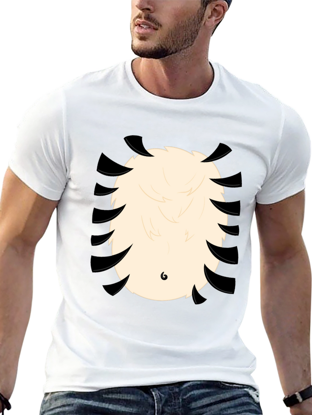 Funny Panda Bear T-Shirt - Cartoon Animal Belly Print