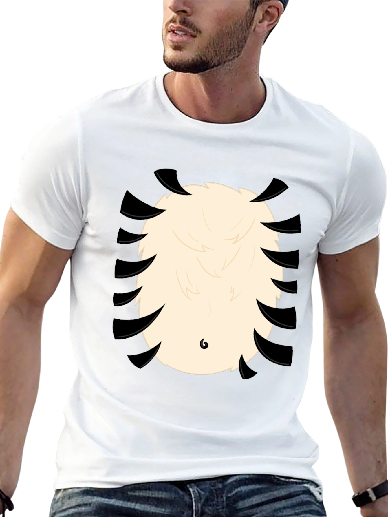 Funny Panda Bear T-Shirt - Cartoon Animal Belly Print