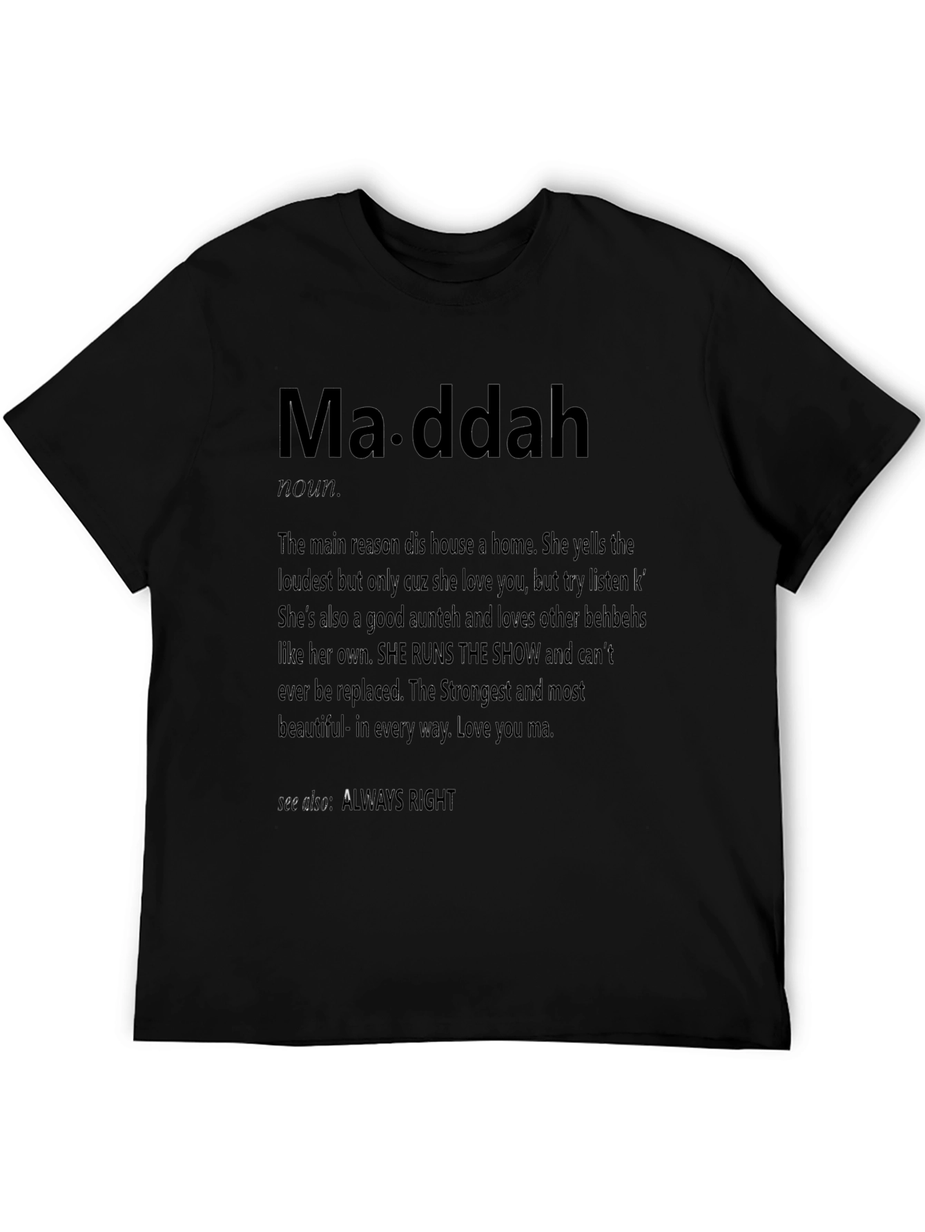 Ma-ddah Definition Graphic T-Shirt