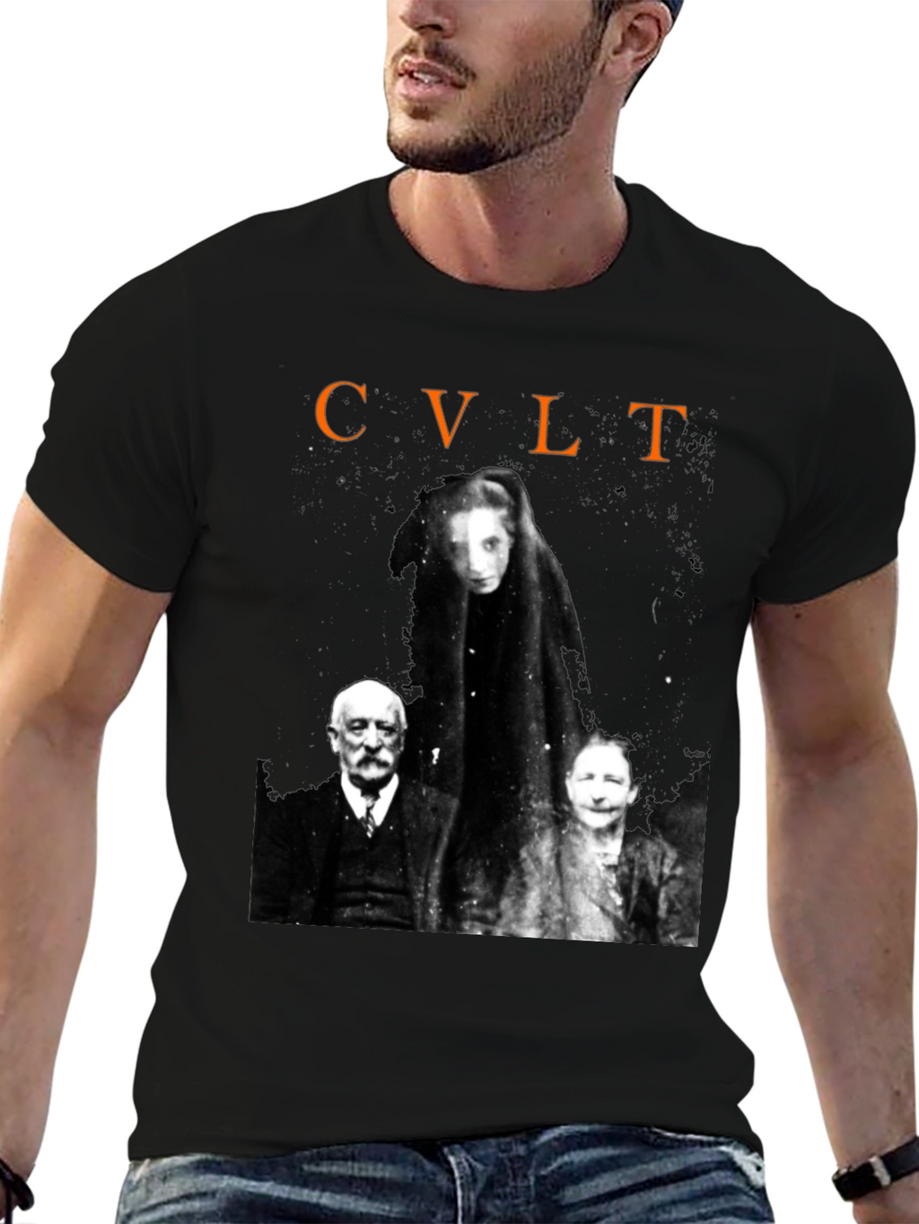 Cult Graphic Print Black T-Shirt
