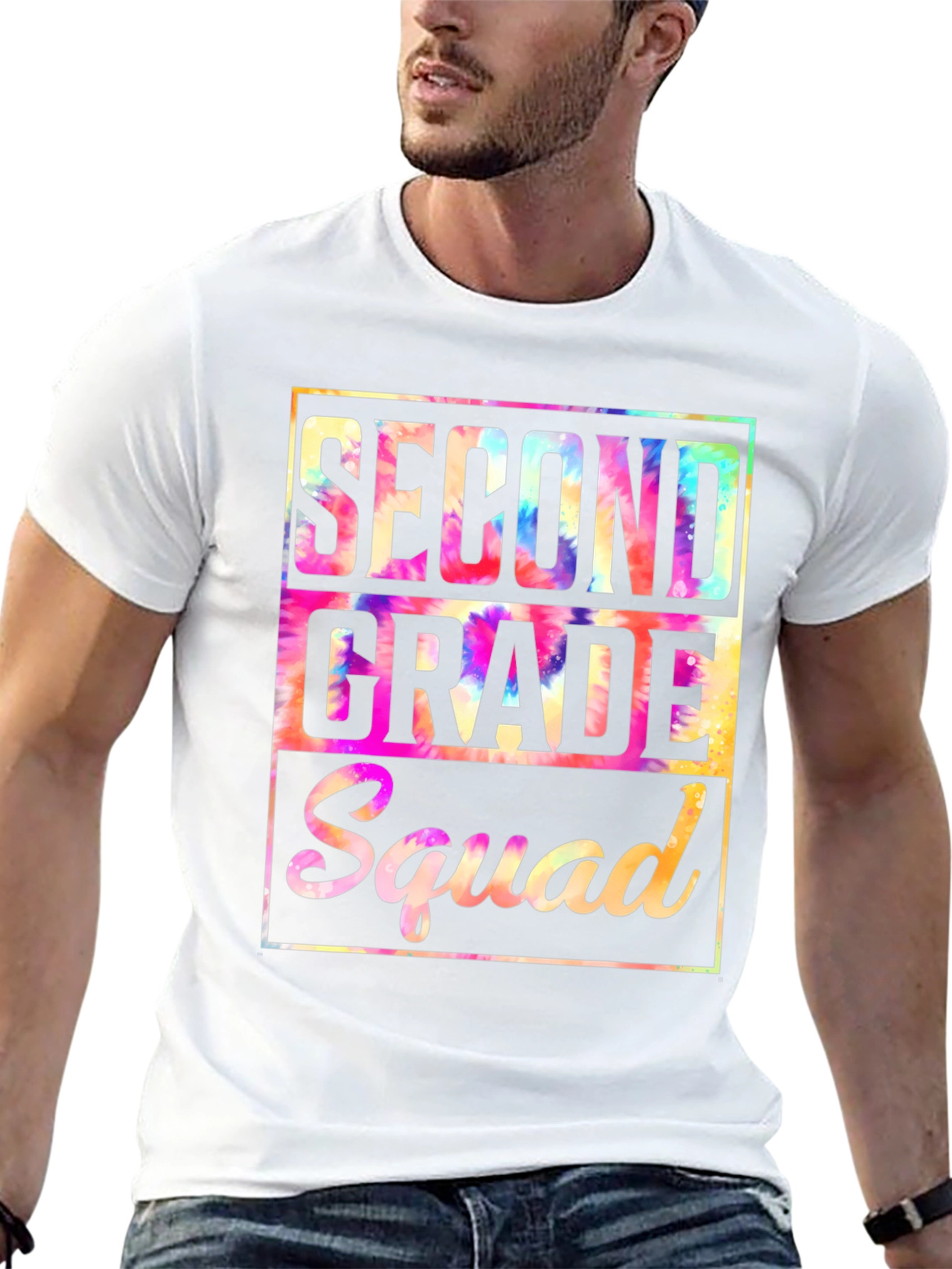 Second Grade Squad Tie-Dye T-Shirt