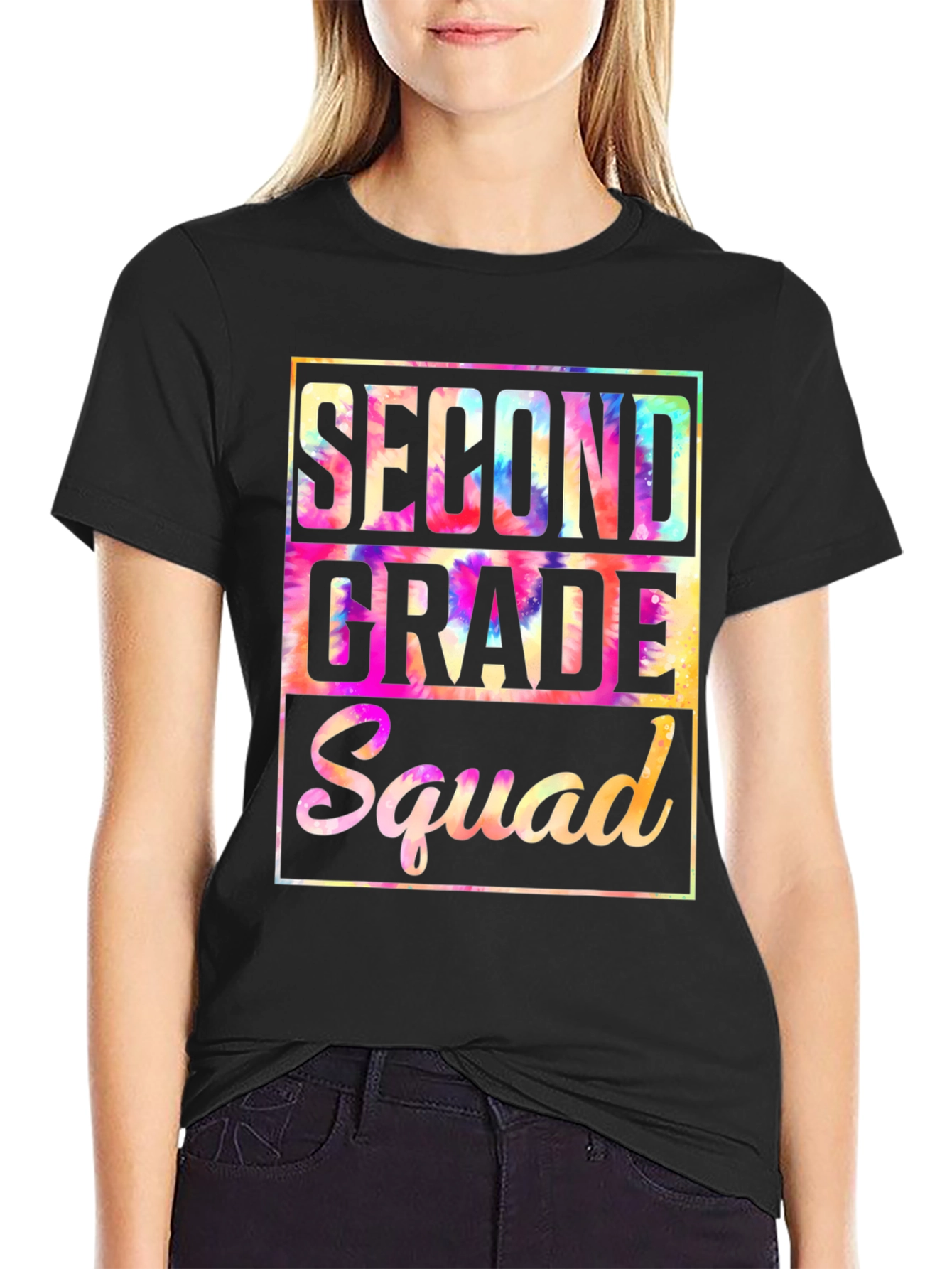 Second Grade Squad Tie-Dye T-Shirt