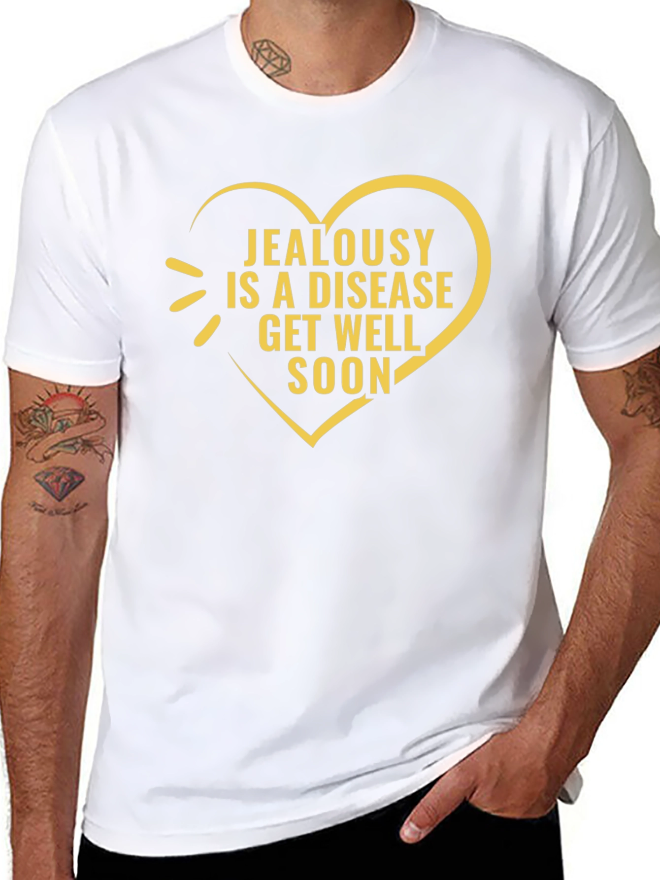 Jealousy Is a Disease Black Graphic T-Shirt