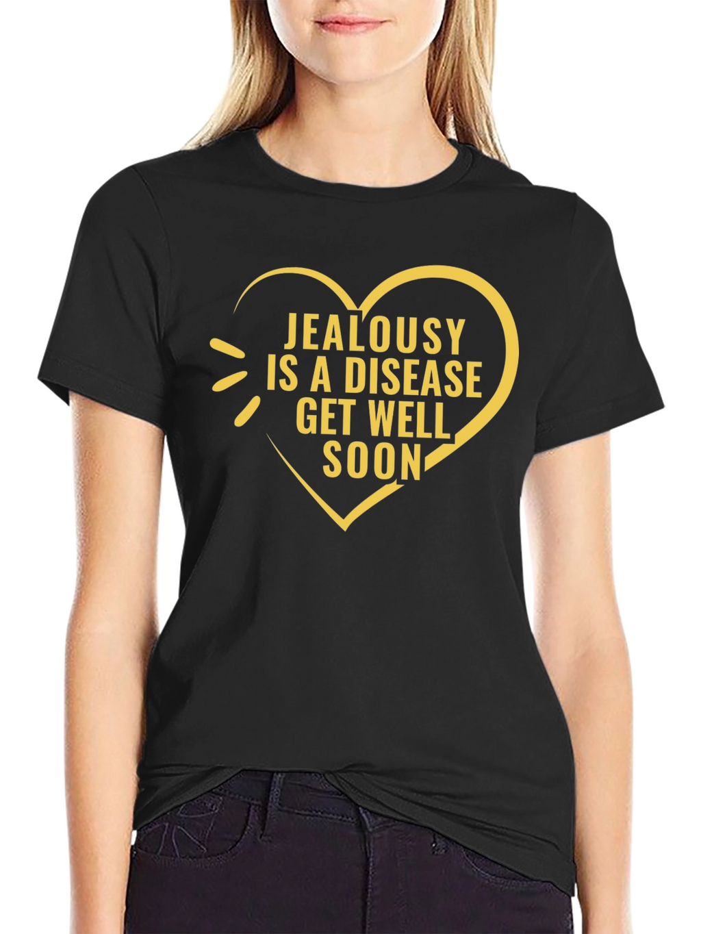 Jealousy Is a Disease Black Graphic T-Shirt