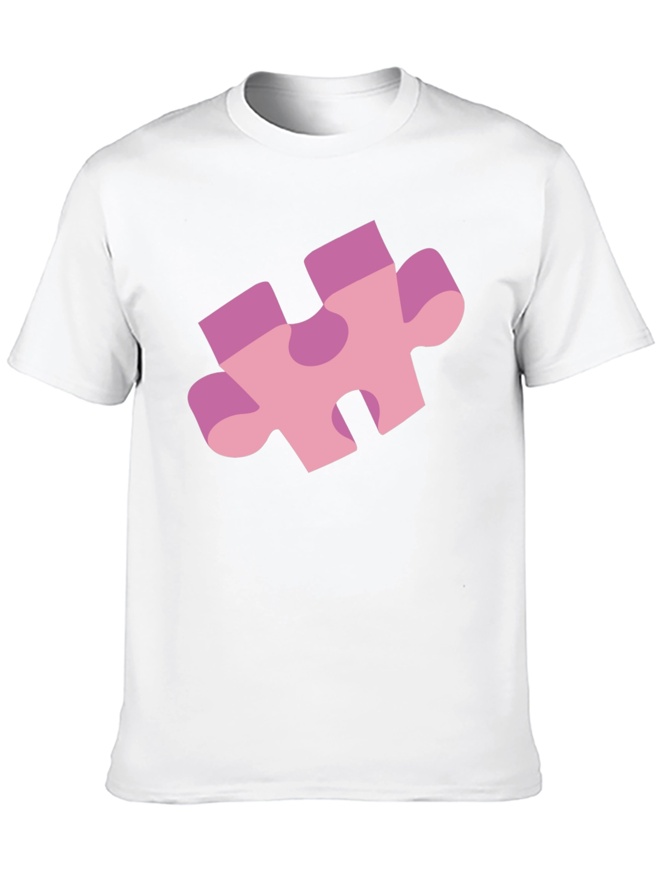 Puzzle Piece Graphic Tee - Black Casual Shirt
