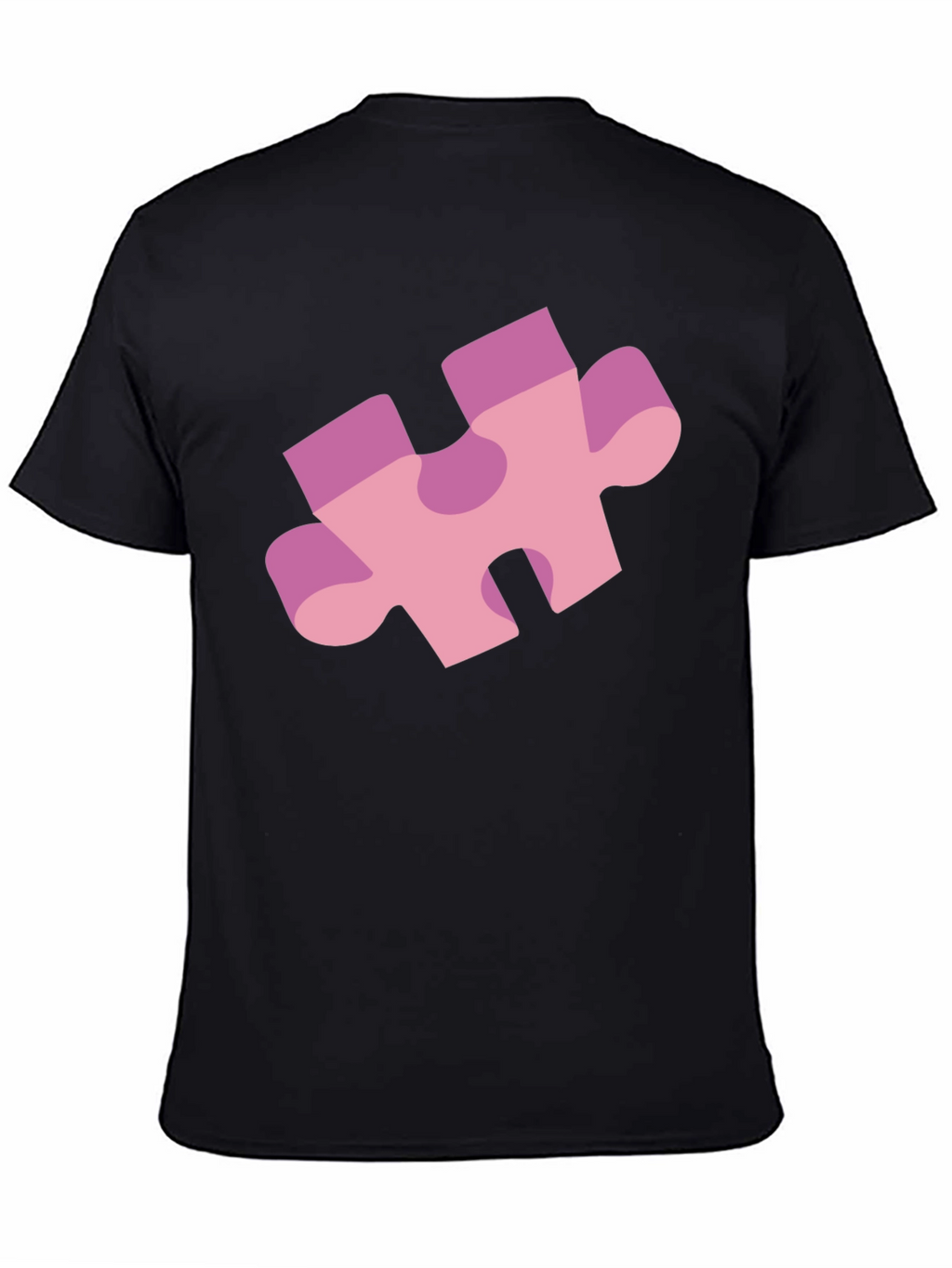 Puzzle Piece Graphic Tee - Black Casual Shirt