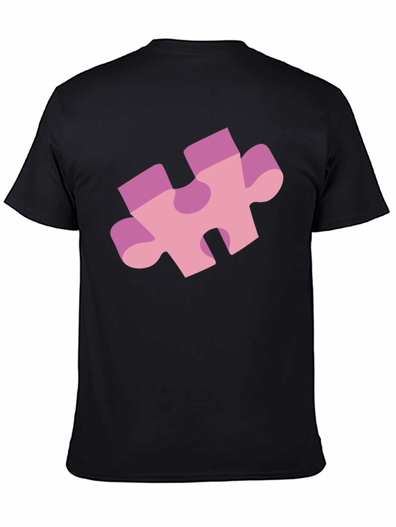 Puzzle Piece Graphic Tee - Black Casual Shirt