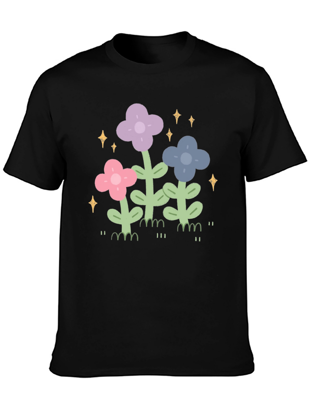 Floral Sparkle T-Shirt - Whimsical Garden Tee