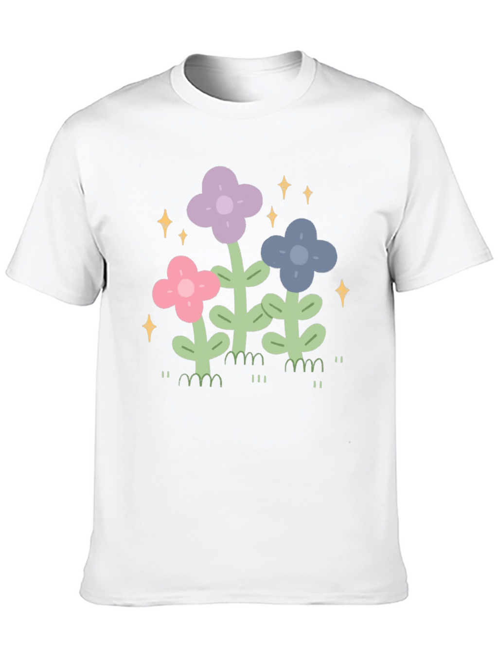Floral Sparkle T-Shirt - Whimsical Garden Tee