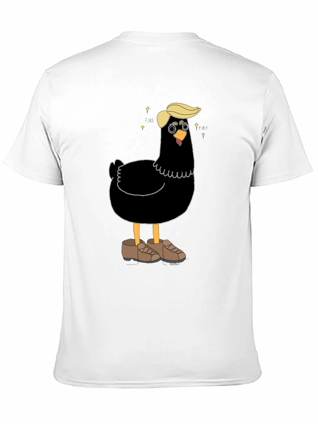 Novelty Trump Chicken Graphic Tee - Quirky Fun