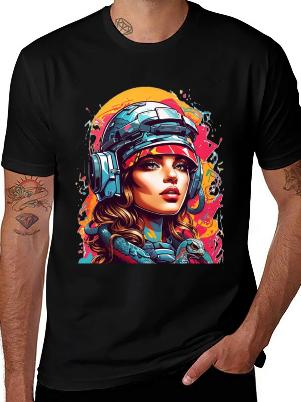 Cyberpunk Girl T-Shirt - Unique Graphic Tee