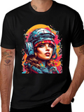 Cyberpunk Girl T-Shirt - Unique Graphic Tee
