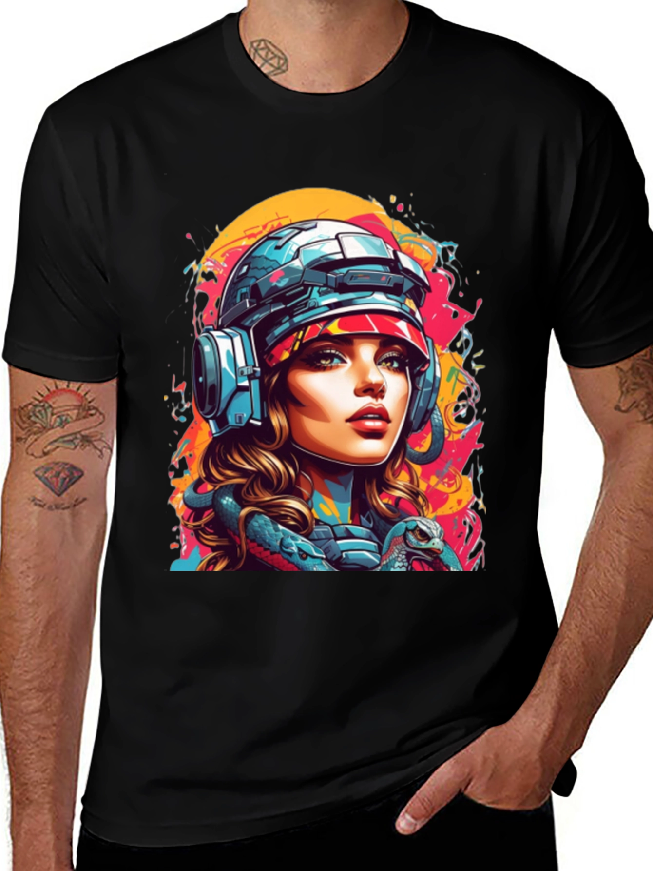 Cyberpunk Girl T-Shirt - Unique Graphic Tee