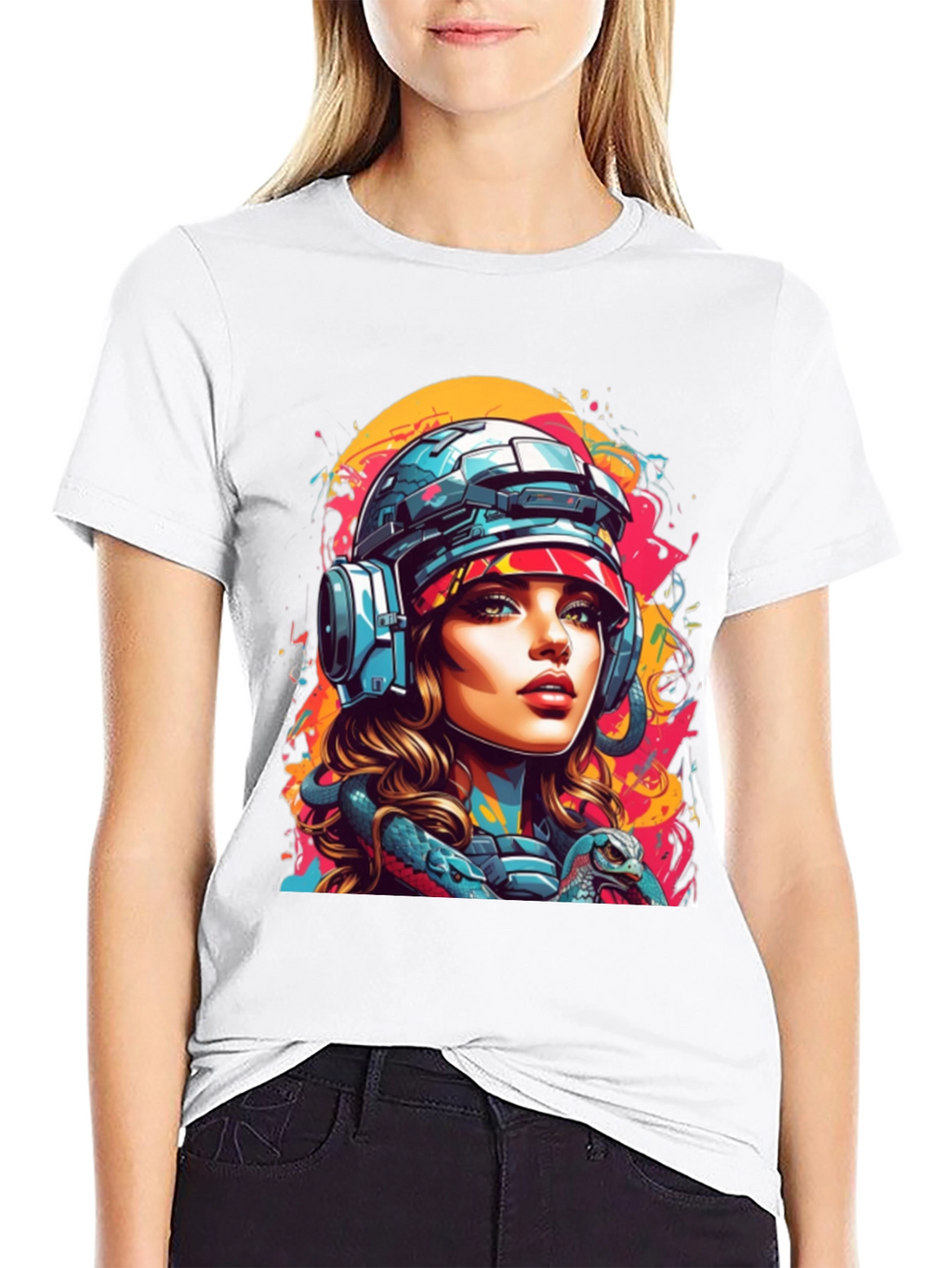 Cyberpunk Girl T-Shirt - Unique Graphic Tee