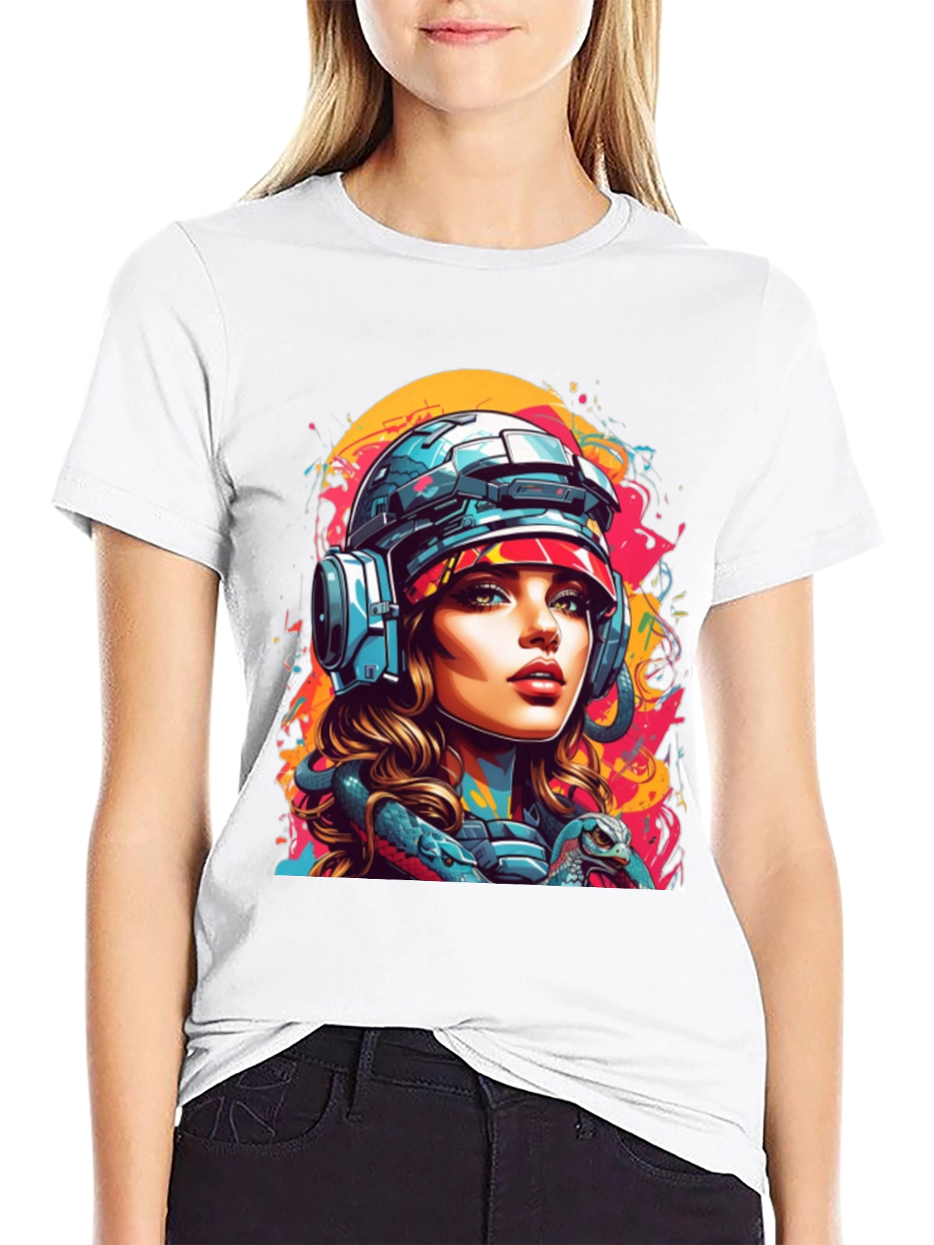 Cyberpunk Girl T-Shirt - Unique Graphic Tee
