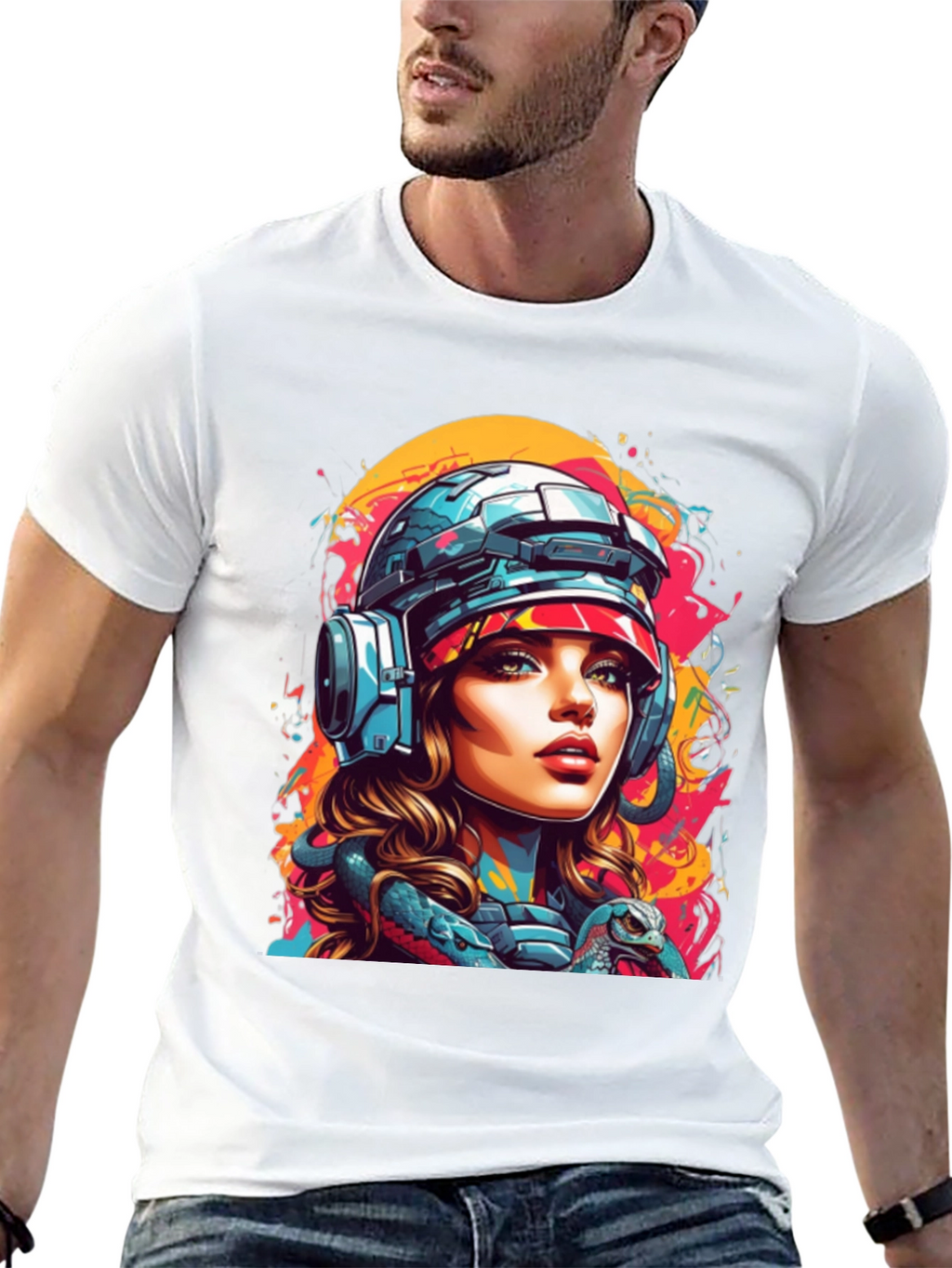 Cyberpunk Girl T-Shirt - Unique Graphic Tee