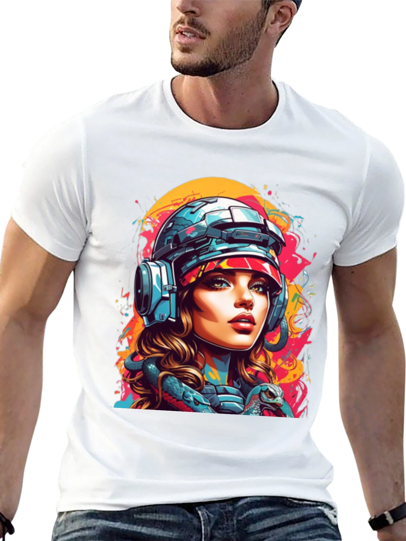 Cyberpunk Girl T-Shirt - Unique Graphic Tee