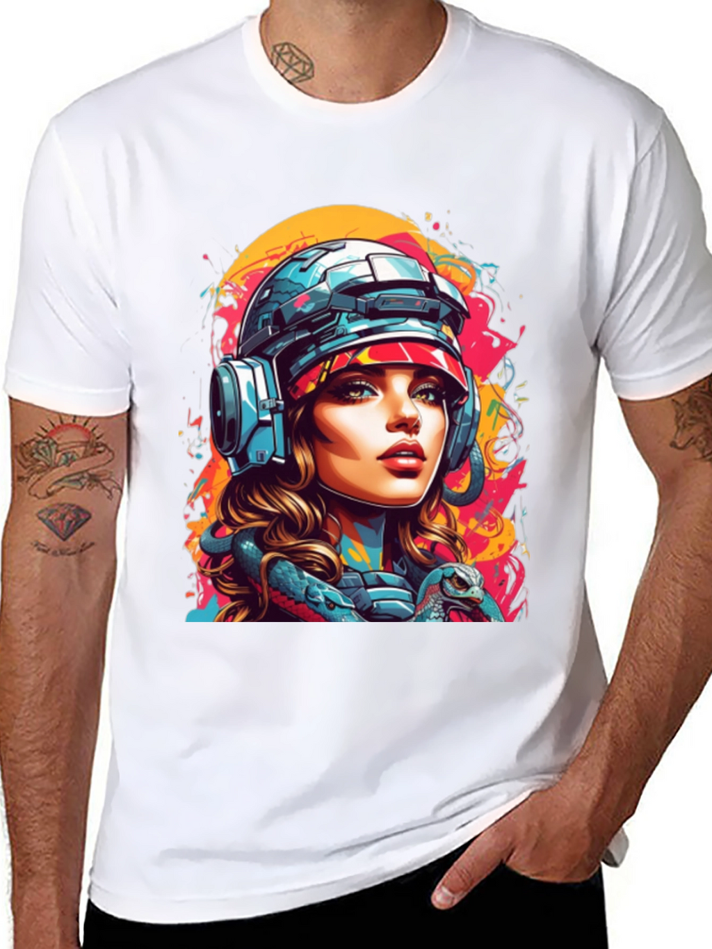 Cyberpunk Girl T-Shirt - Unique Graphic Tee