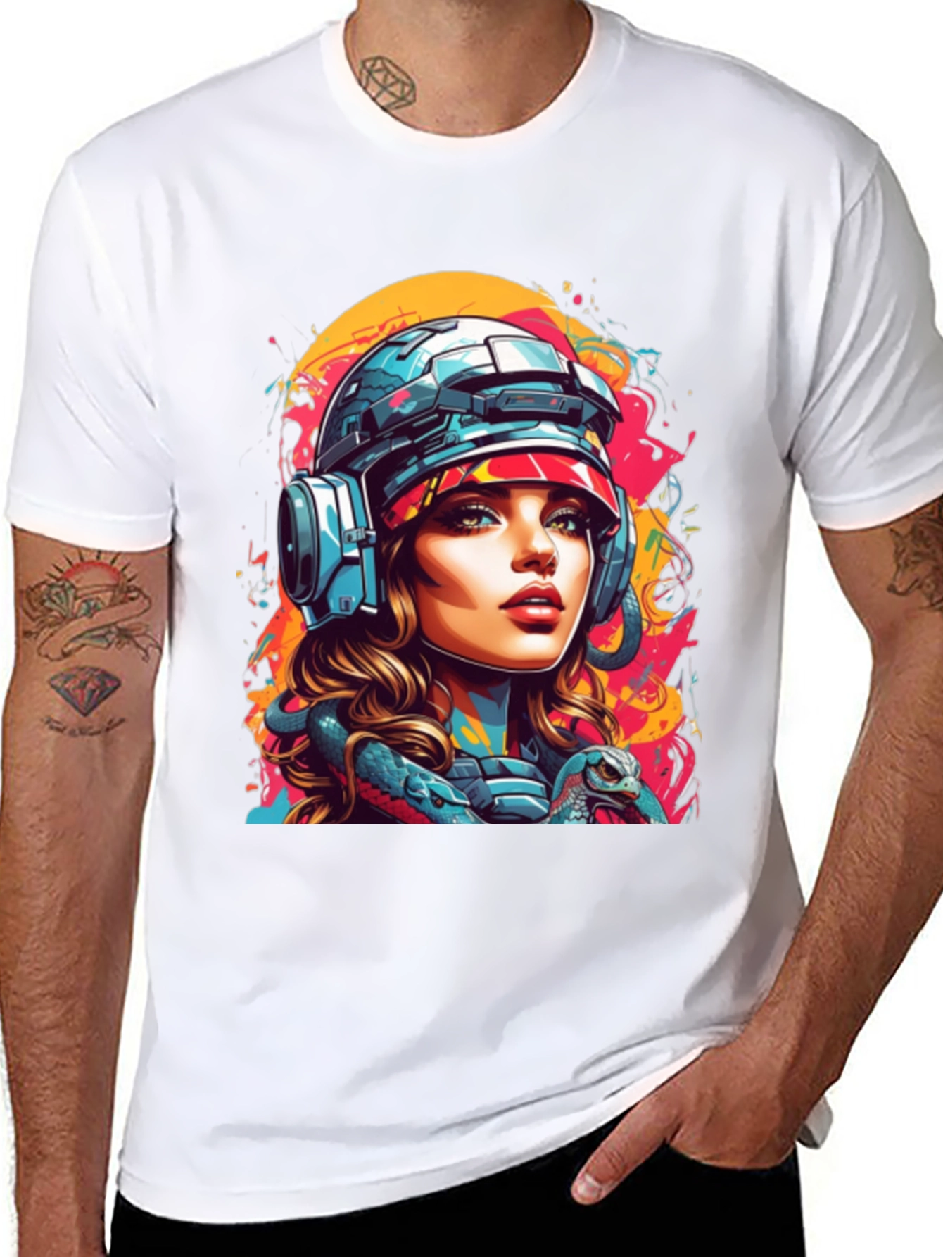 Cyberpunk Girl T-Shirt - Unique Graphic Tee