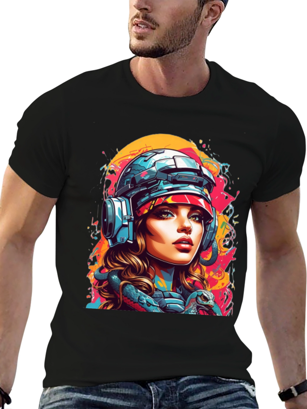 Cyberpunk Girl T-Shirt - Unique Graphic Tee