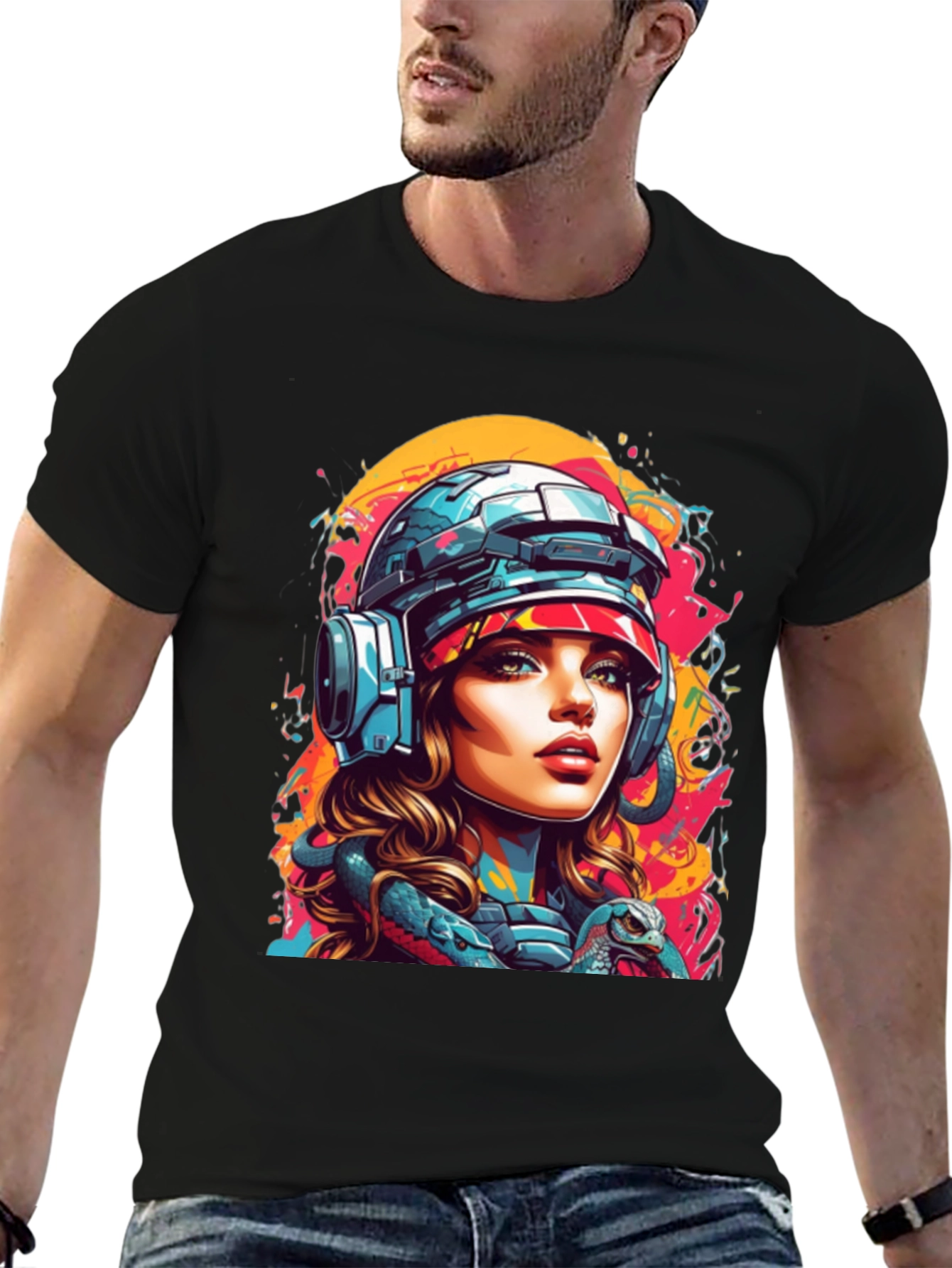 Cyberpunk Girl T-Shirt - Unique Graphic Tee
