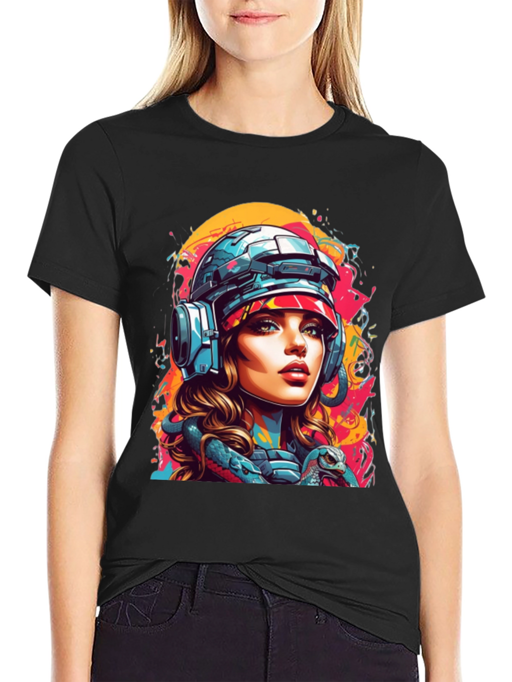 Cyberpunk Girl T-Shirt - Unique Graphic Tee