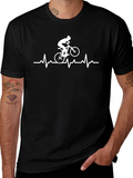 Cycling Heartbeat T-Shirt - Black