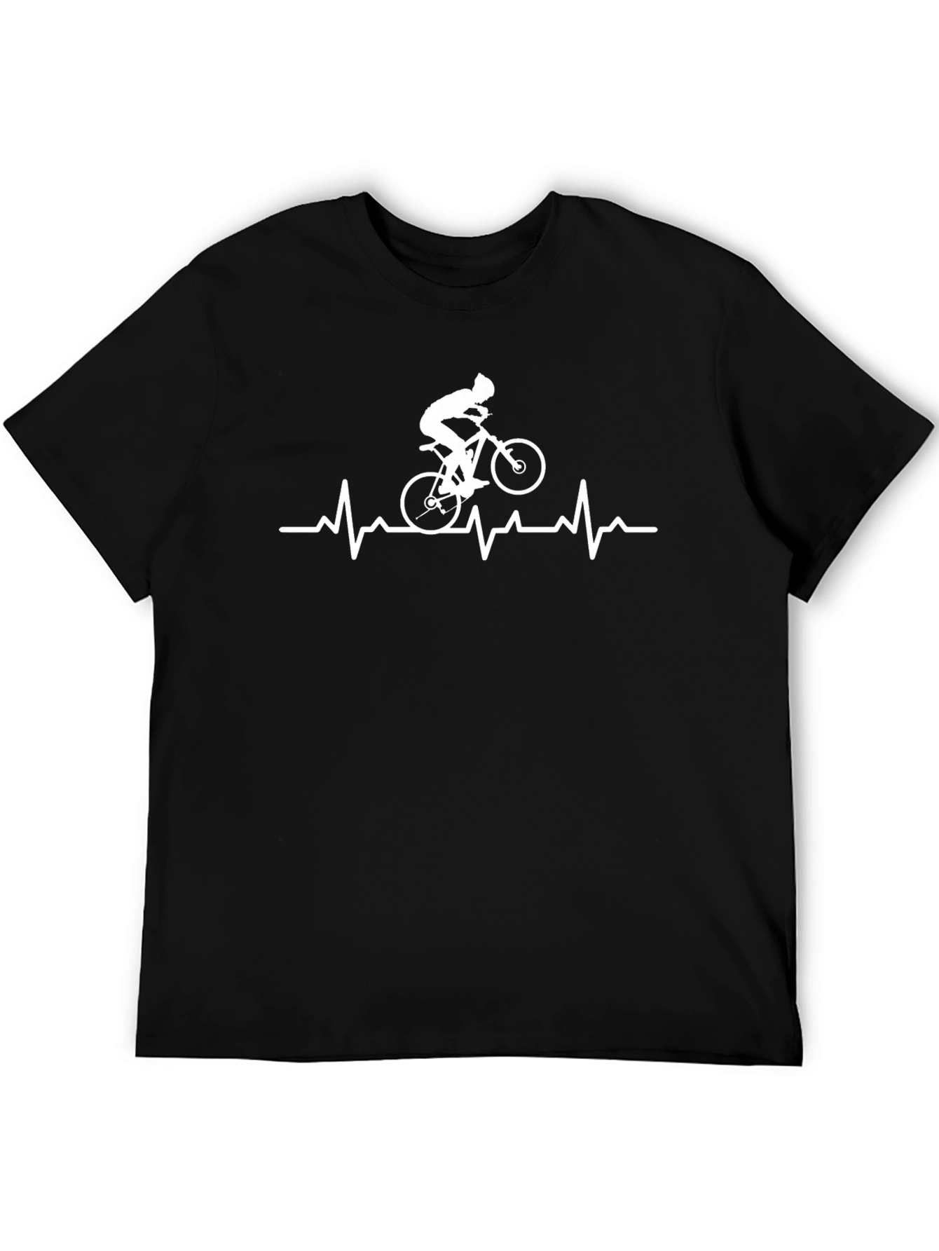 Cycling Heartbeat T-Shirt - Black
