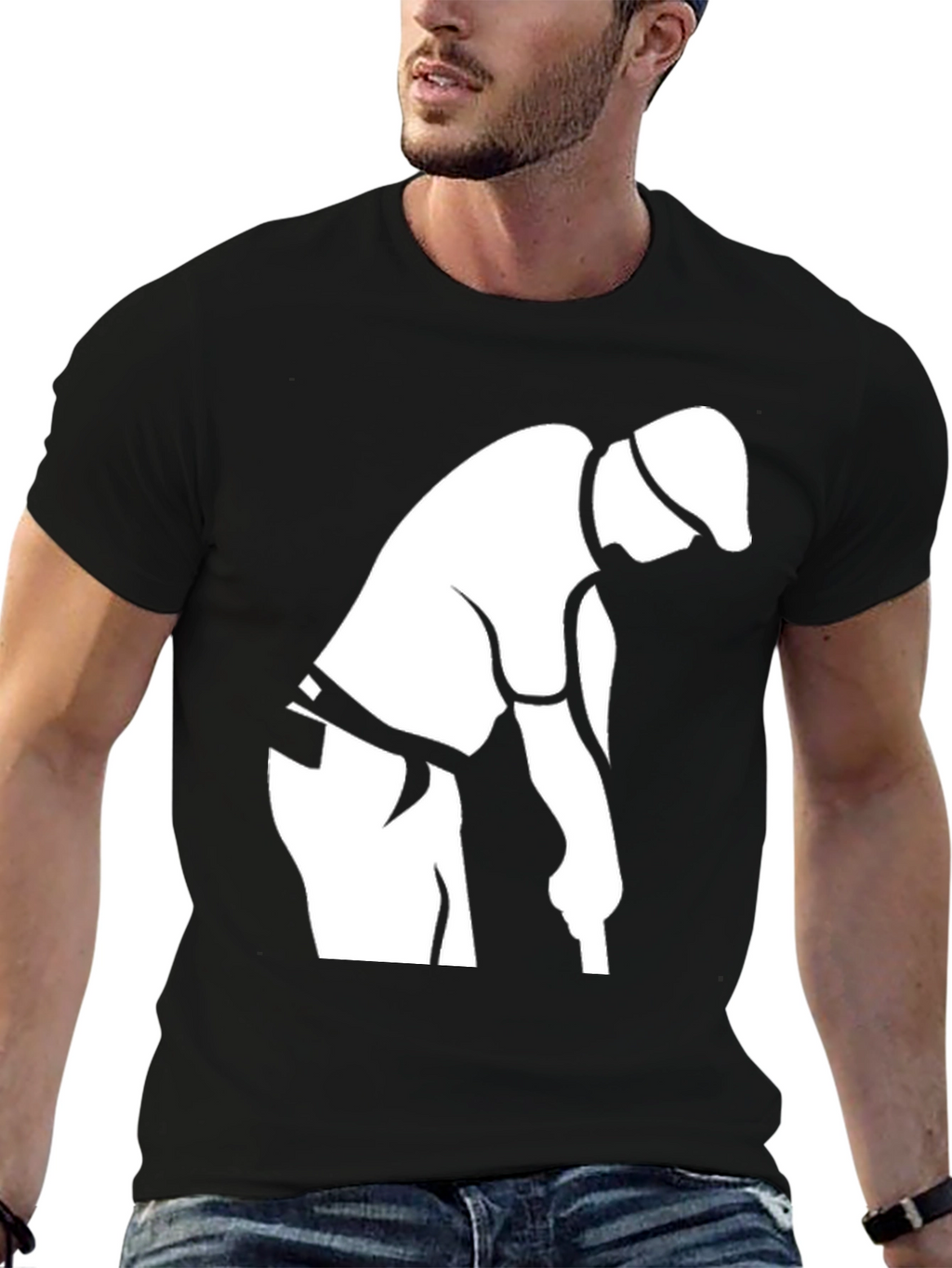 Golfer Graphic Tee - Classic Black Cotton T-Shirt