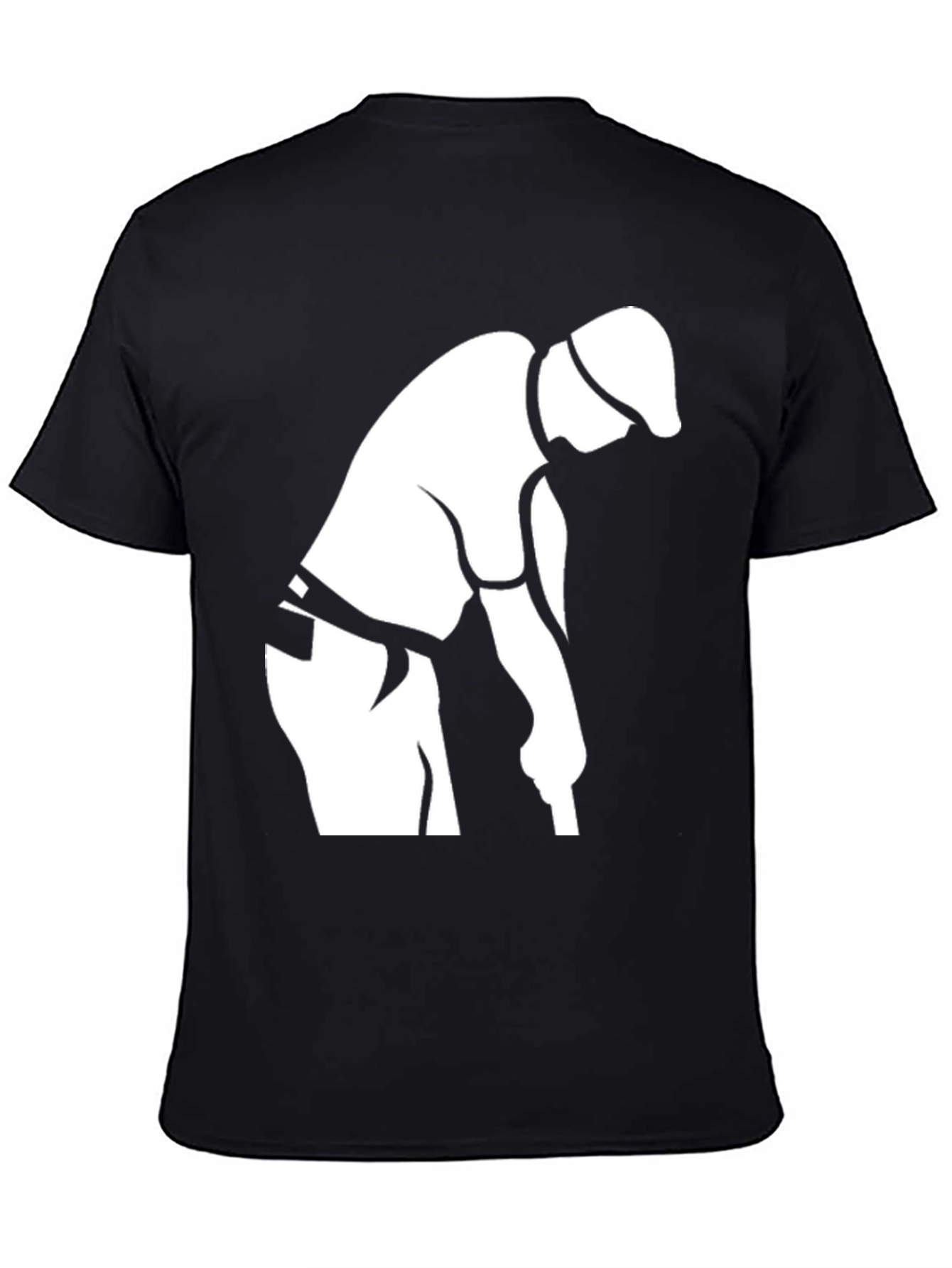 Golfer Graphic Tee - Classic Black Cotton T-Shirt