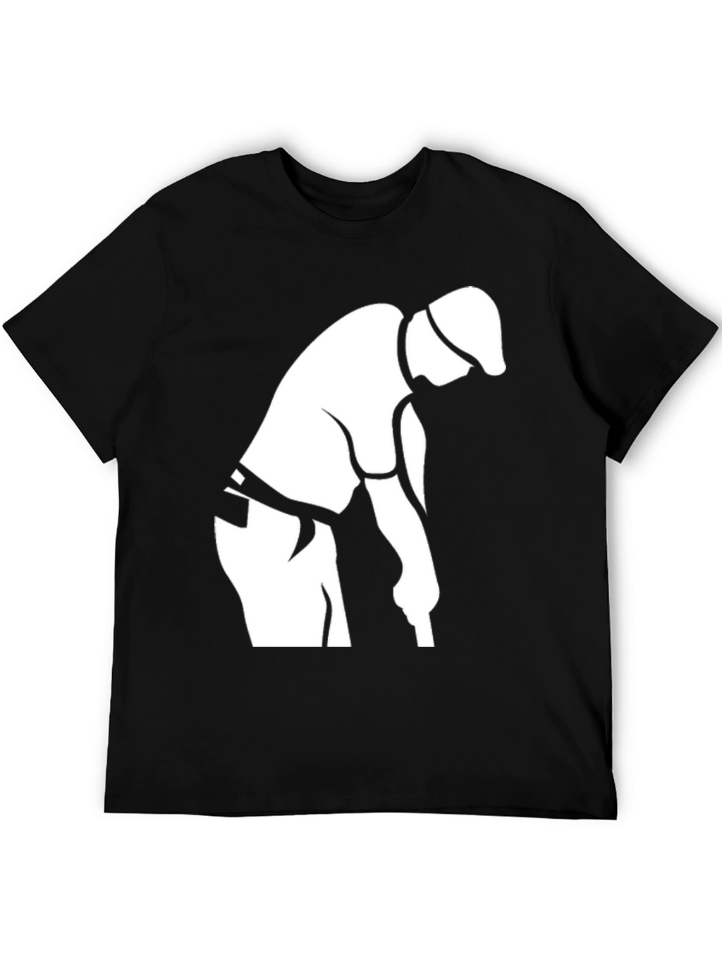 Golfer Graphic Tee - Classic Black Cotton T-Shirt