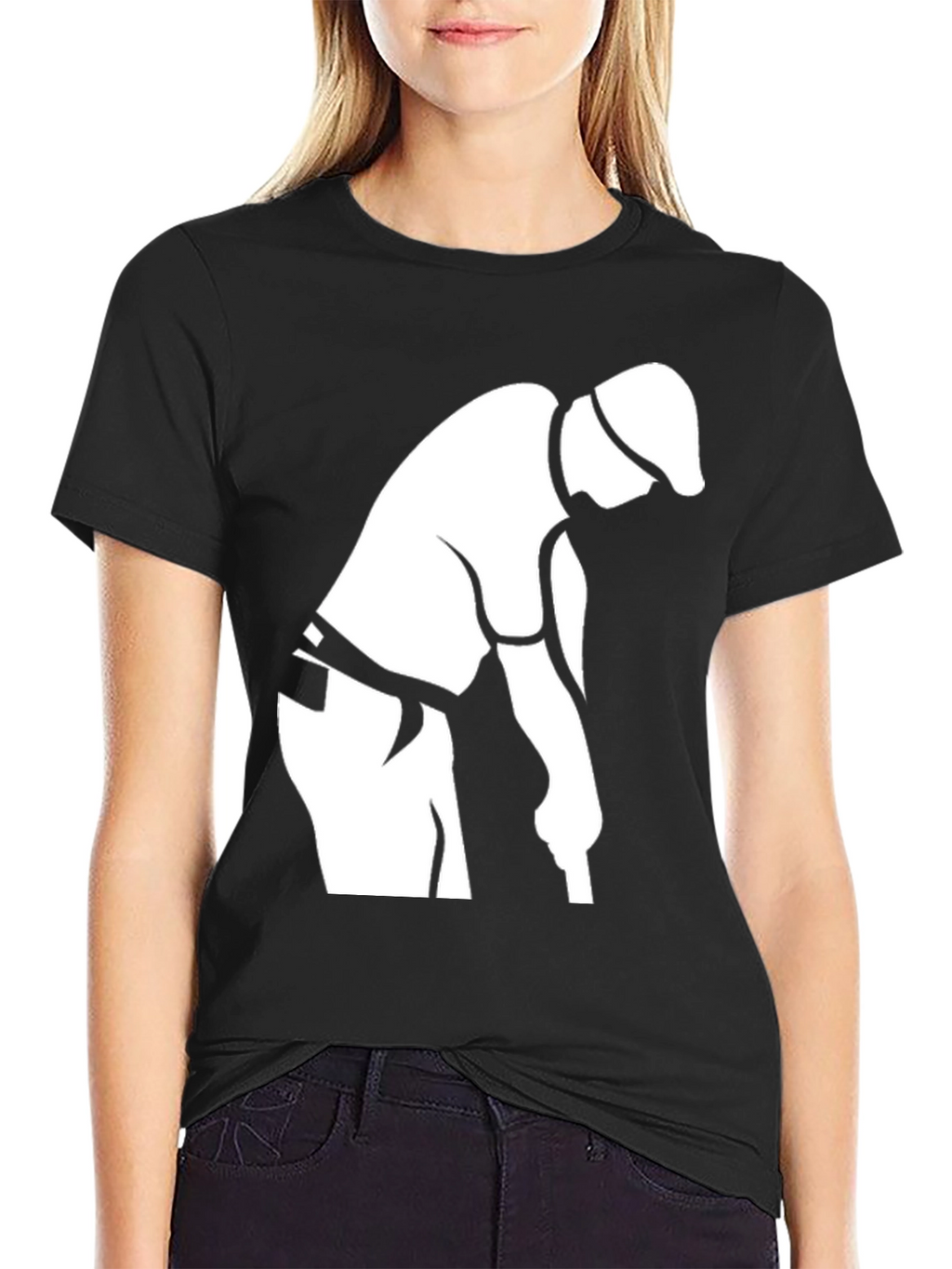 Golfer Graphic Tee - Classic Black Cotton T-Shirt