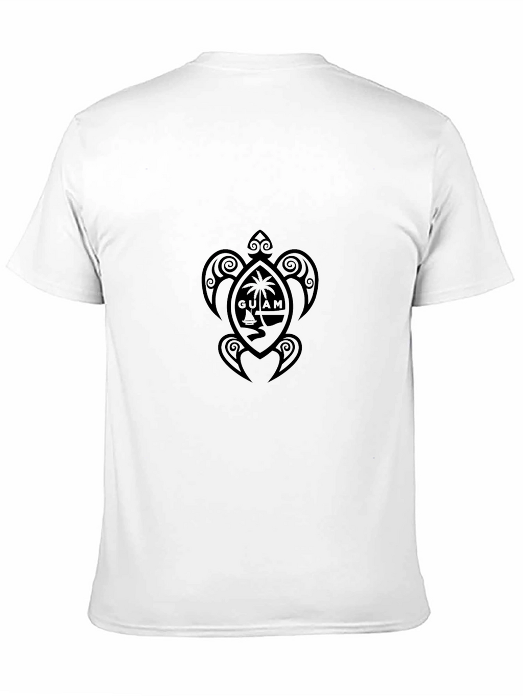 Mens Black Guam Turtle Graphic Tee