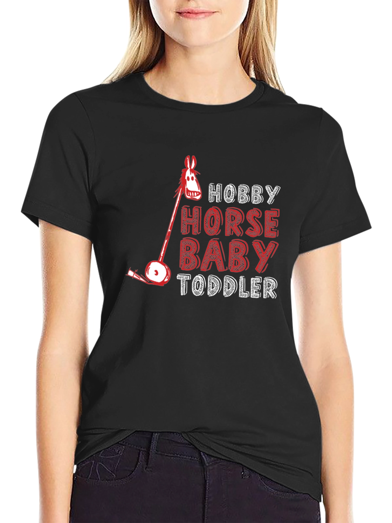 Hobby Horse Baby Toddler T-Shirt - Black