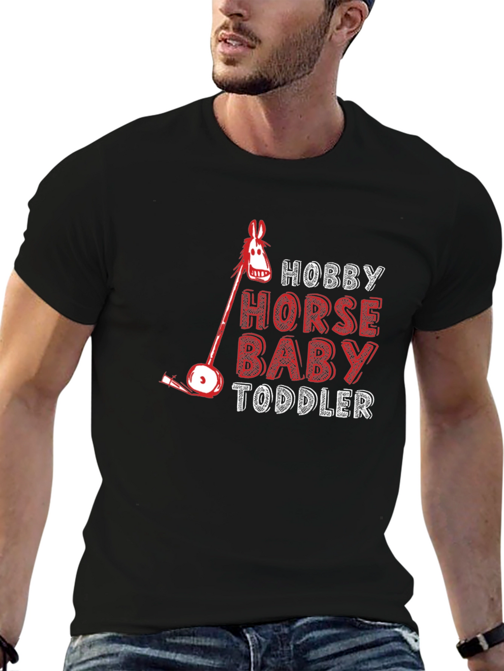 Hobby Horse Baby Toddler T-Shirt - Black