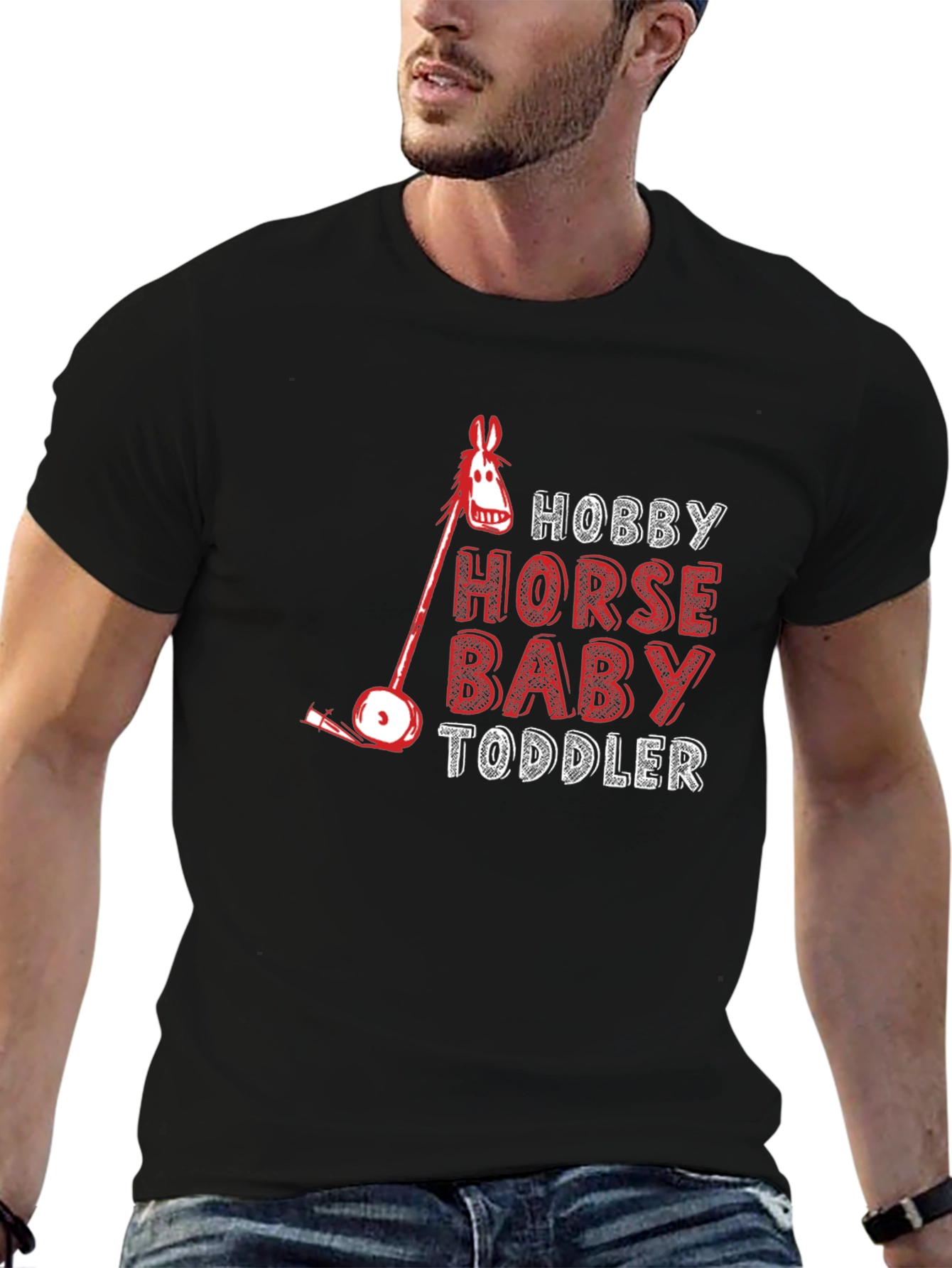 Hobby Horse Baby Toddler T-Shirt - Black