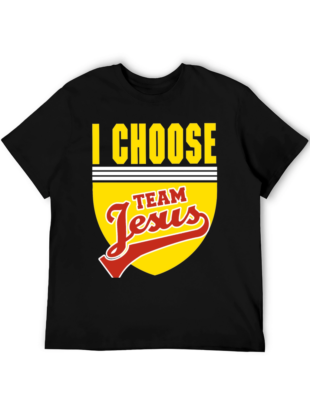 I Choose Team Jesus Black Graphic T-Shirt