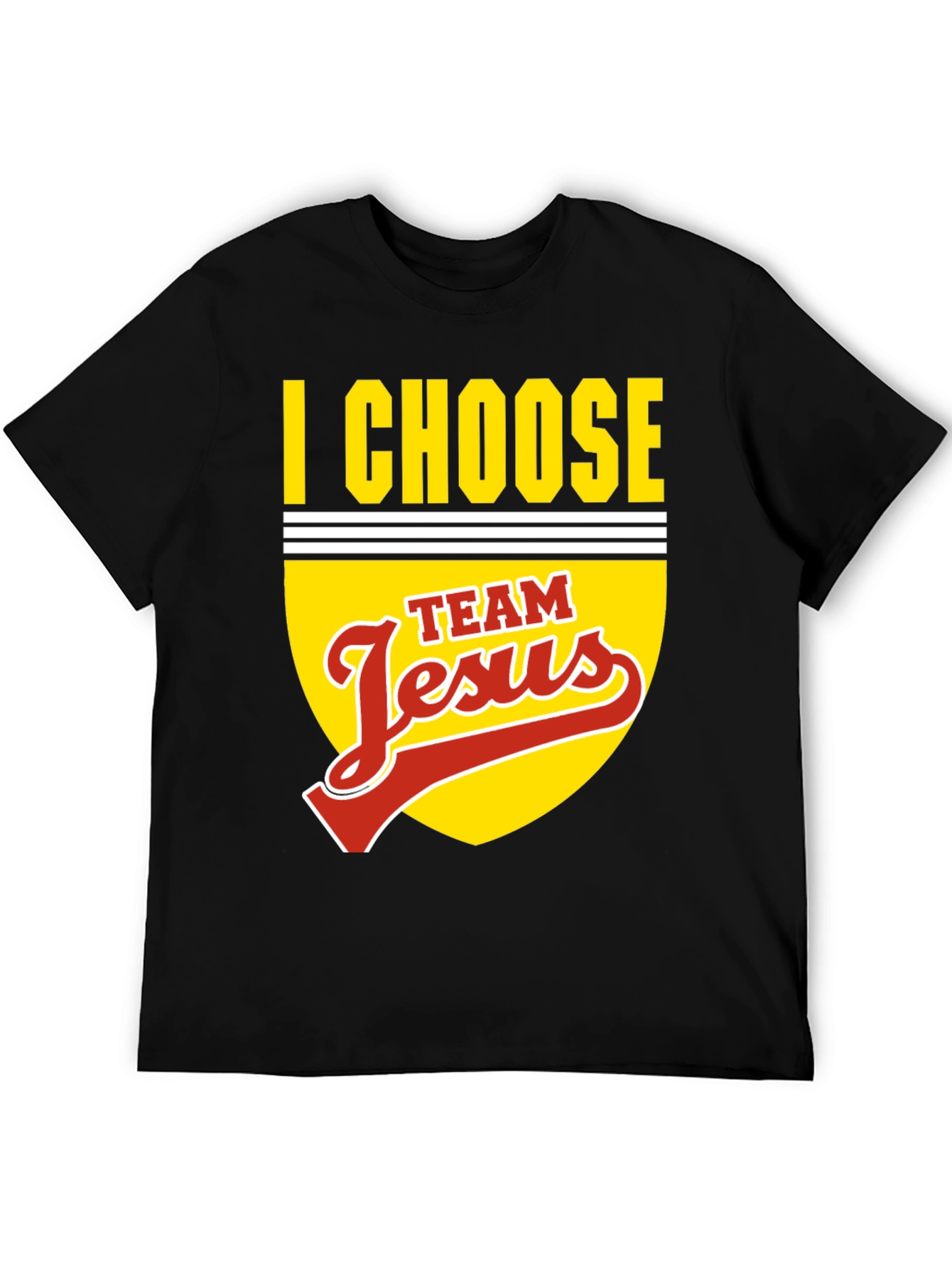 I Choose Team Jesus Black Graphic T-Shirt
