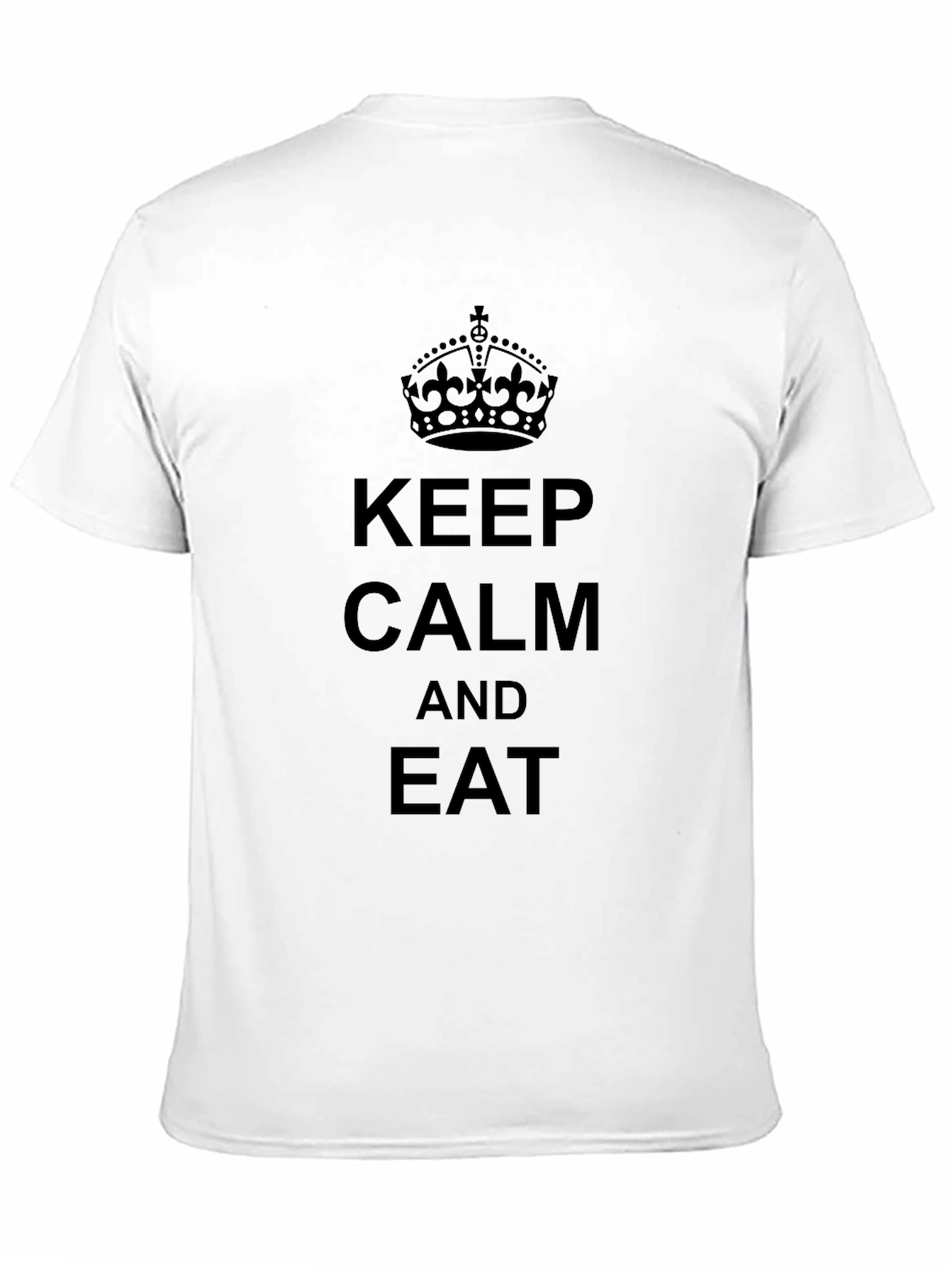 Keep Calm and Eat Black Graphic T-Shirt