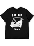 Par-Tee Time Golf Cart Graphic T-Shirt
