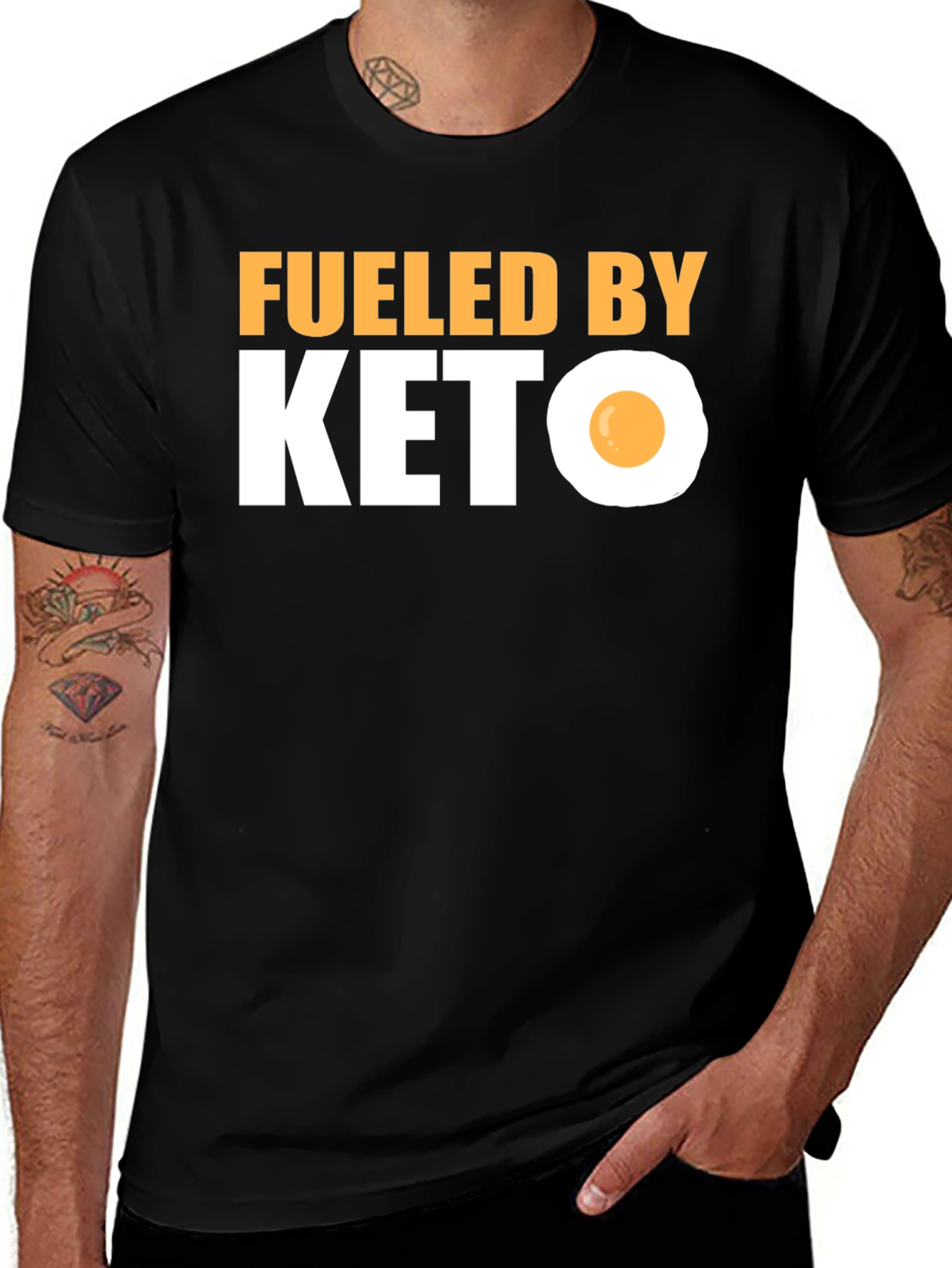 Fueled By Keto T-Shirt Funny Diet Tee