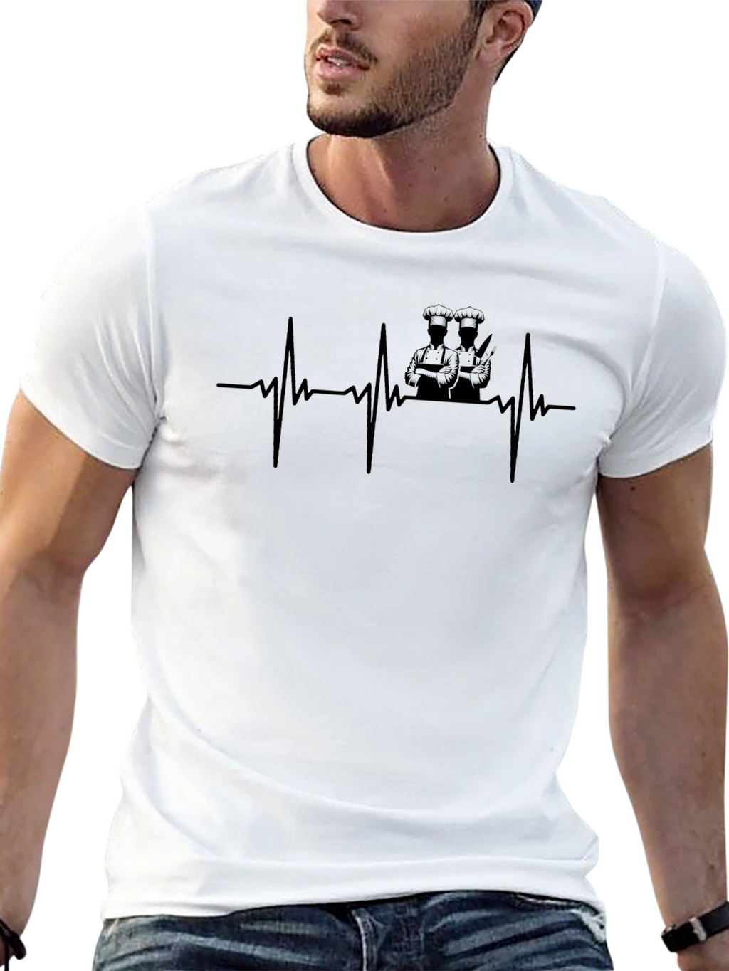 Chef Heartbeat T-Shirt - Culinary Love