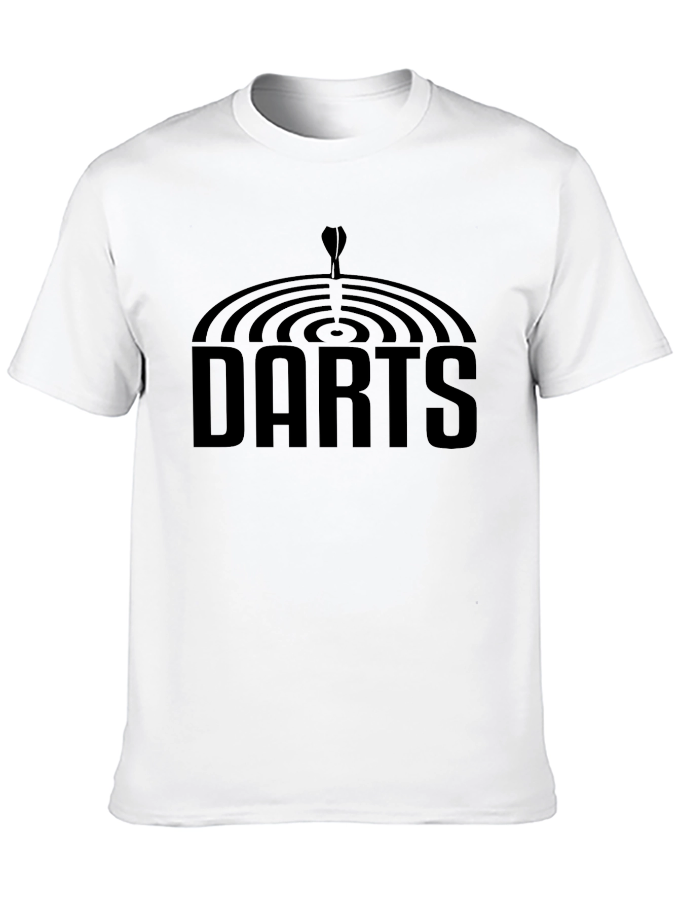 Darts Graphic Tee - Black Cotton T-Shirt