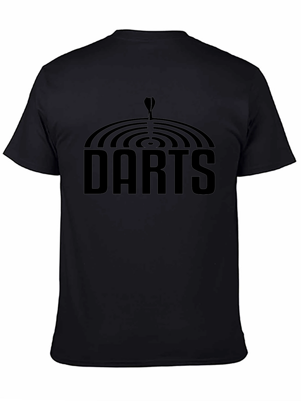 Darts Graphic Tee - Black Cotton T-Shirt