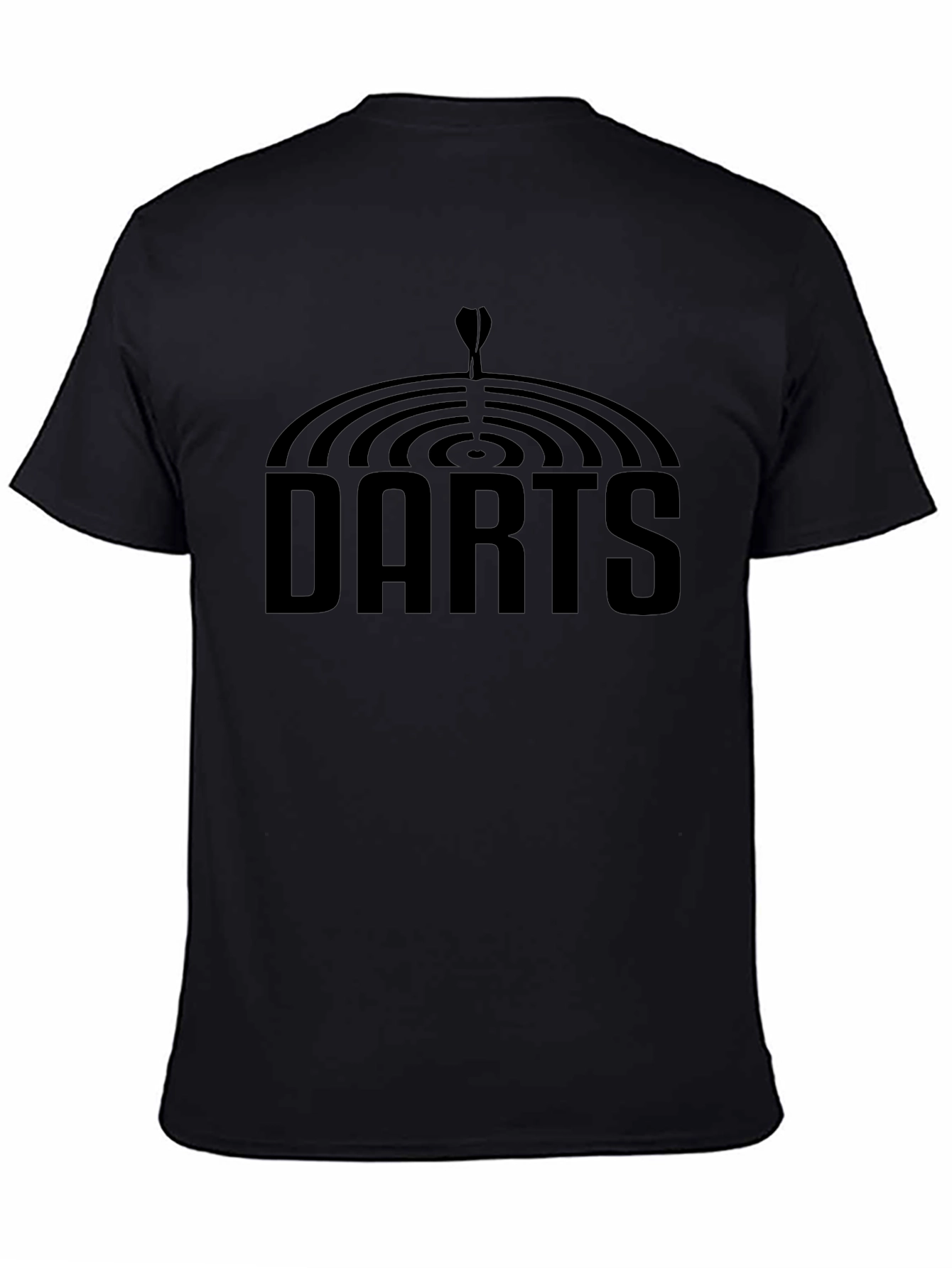 Darts Graphic Tee - Black Cotton T-Shirt